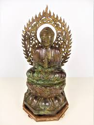 Vintage metalen Boeddhabeeld - Kringwinkel