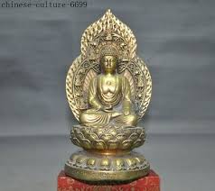 China Buddhism temple bronze Gilt Sakyamuni Shakyamuni ...