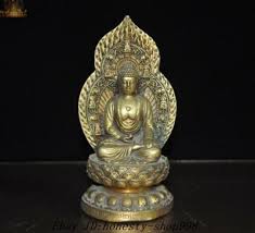 7'' Tibetan Buddhism temple bronze Sakyamuni Sakyamuni ...