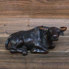 Crouching cattle, water buffalo, and plowing cattle brass | eBay