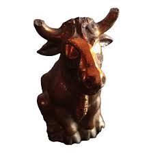 Solid Brass Sitting Bull Figurine | Chairish