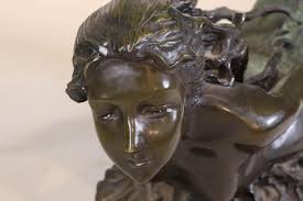 Lot - Bronze Mermaid-Form Coffee Table Base