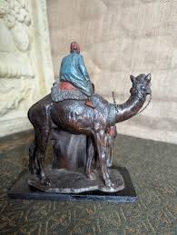 Antique Cold-painted Spelter Orientalist Camel Group, C ...