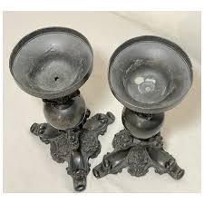 Antique 19th century silverplate ornate figural dolphin ...