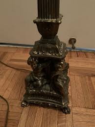 Vintage Brass Cherub Table Lamp Hollywood Regency | eBay