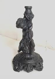 Vintage Cast Metal Cherub Table Lamp Base Boy Shabby Chic ...