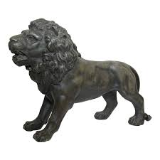 Traditional 19th Century Victorian Bronze Small Model Lion ...