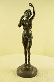 Signed Original Vitaleh Exotic Stripper Nude Bronze Art Deco ...