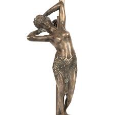 Antique French Art Deco Bronze Nude Female Dancer Statue ...