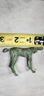 Antique Short Hair English Pointer Hunting Dog Cast Brass Patina Statue 3" Long | eBay