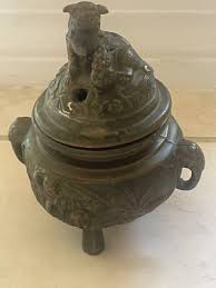 Bronzed Foo Dog Lion (Komainu, Shishi) Jennings Brothers ...