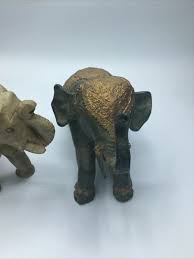 bronze elephant And 2 Stone Good Luck Elephants | eBay