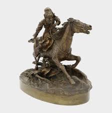 Russian bronze group "Cossack on horseback", 1881 - RDM Fine ...