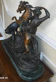 Antoine-Louis Barye (French 1796 - 1875), Cougar Attack ...