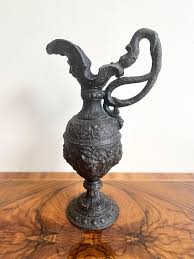 Antique Art Nouveau Hellenistic Lion Embossed Ornate Bronze Ewer With Filigree Handle - Etsy