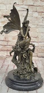 Art Deco Hot Cast fairy Museum Quality Bronze Sculpture ...