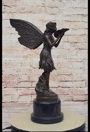 Art Deco Hot Cast fairy Angel Museum Quality Bronze ...