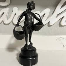 Vintage Bronze Statue Signed S. Bizard, Bronze Figurine Home Decor - Circa 1960s - Etsy