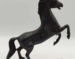 SIGNED GREEK BRONZE Horse Figurine Statue 14cm Ancient Greek ...