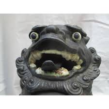 Large Vintage Buddhist Foo Dogs -A Pair of 2 | Chairish