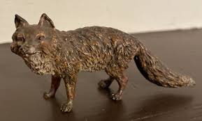 Antique Cold Painted Vienna Bronze Fox Equestrian Fox Hunt ...