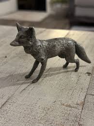 Pewter Fox Figurine - Etsy