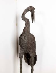 Pair of 20th Century Oversized Bronze Cranes – The Antique And Artisan Gallery Online