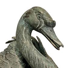 European Cast Bronze Fountain Swan - Renaissance Antiques