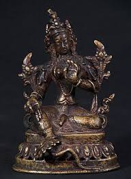 Antique Nepali Green Tara from Nepal
