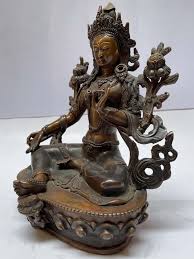 Nepali Handmade Statue of Green Tara • Green Tara Statue ...