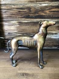 Vintage Whippet or Greyhound Statue Bronze | eBay