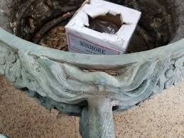 PAIR HUGE BRONZE URNS ADORNED W DOLPHINS & ANGELS CORAL ...