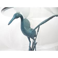 Metal Egret Side Tables With Glass Tops - a Pair | Chairish