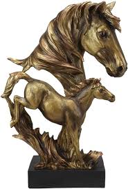 Ebros Large 15" H Wild Stallion Horse Bust Statue On Museum ...