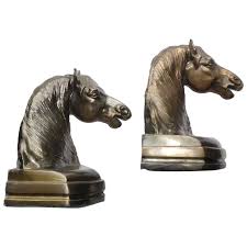 Horse Head Spelter Ware Bookends. For Sale at Ruby Lane