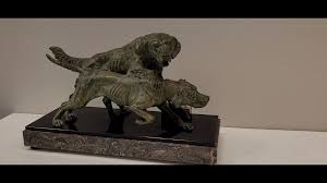 20th Century Art Deco Period Bronze "Hunting Dogs" by Clovis ...