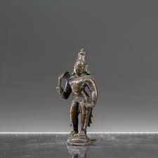 Sold at Auction: RARE STANDING INDIA BRONZE HINDU GOD 15TH CENTURY