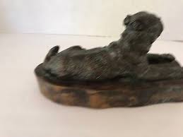 VINTAGE BRONZE DOG STATUE BULL DOG 9”x4”x 5” “RARE”MADE IN THE PHILIPPINES | eBay