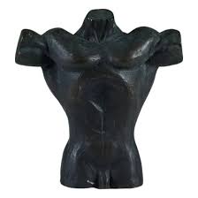 Solid Bronze Male Torso | Chairish