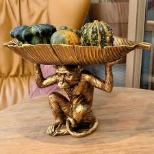 ARSTRIA Adorable Monkey Fruit Tray Bowl Key Tray Jewelry ...