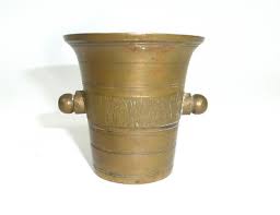 Small mortar with pestle about 1880 bronze beautiful sound | eBay