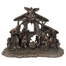 Veronese Nativity 11 Piece Set in Cold-Cast Bronze — Gospa Missions