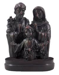 Joseph, Mary with Jesus - Stone Dust Statue
