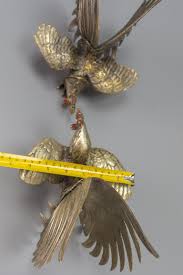 Pair of Bronze Sculptures of Fighting Roosters, Japan, 1950s ...