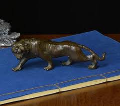 Brass Big Tiger Figurine Small Animal Statue Office Home ...