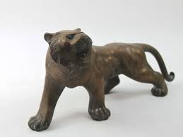 19th Century Japanese Okimono Bronze Tiger Sculpture - Etsy