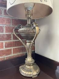 Vintage 32" Table Lamp with Ornate Brown Antique Bronze Base ...