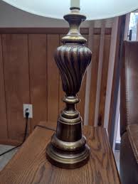 Metal Post Table Top Lamp with Shade- Approx 31 1/2" Tall ...