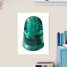 "Vintage Electrical Insulator - Blue Green Glass Beehive Style ...