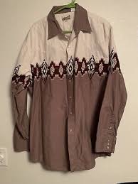 Express Rider Mens Long Sleeved Snap Buttons Shirt, XL, Aztec print | eBay